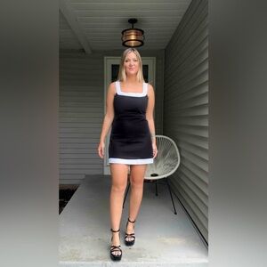 NWT Abercrombie & Fitch Black & White Linen Dress